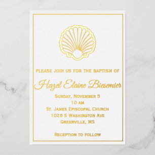 Aluminium Invitation en feuille d'aluminium bordée de coquil