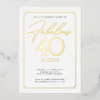 Aluminium Invitation en feuille d'aluminium pour 40e anniver