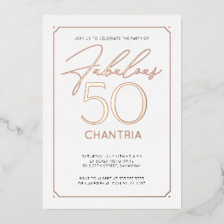 Aluminium Invitation en feuille d'aluminium pour 50e anniver