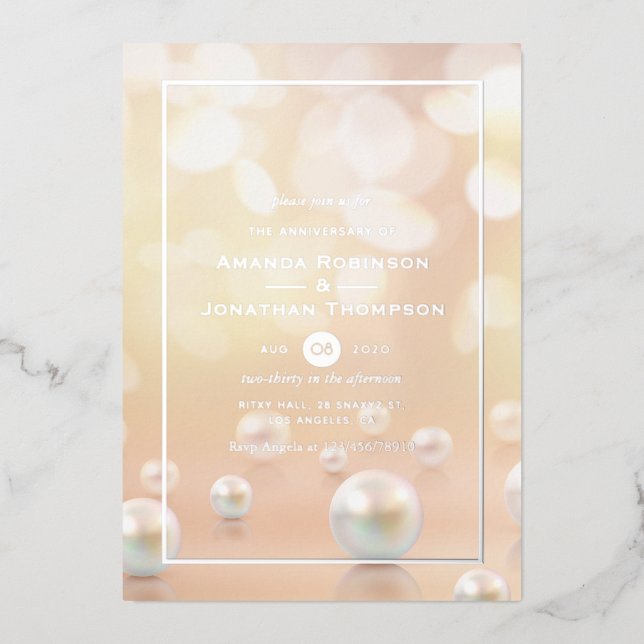 Aluminium Invitation en feuille d'aluminium pour l'anniversa (Recto)