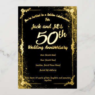 Aluminium Invitation en feuille d'aluminium pour le 50e anni
