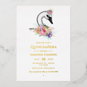 Aluminium Invitation en feuille d'aluminium pour Quinceañera