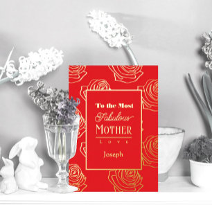Aluminium Invitation en feuille d'aluminium rose rouge la pl
