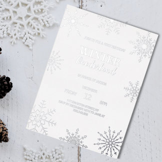 Aluminium Invitation en feuille d'argent pour un hiver en On