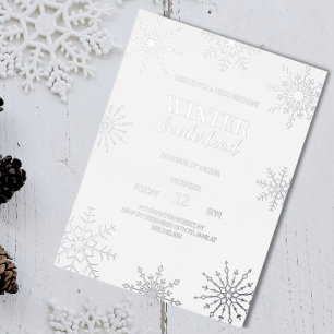 Aluminium Invitation en feuille d'argent pour un hiver Onede