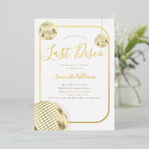 Aluminium Invitation en feuille d'or pour enterrement de vie