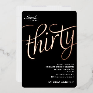 Aluminium Invitation en feuille métallique pour fête d'anniv