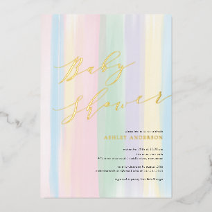 Aluminium Invitation en feuille métallisée pour Baby Shower