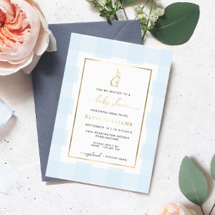 Aluminium Invitation en feuille métallisée pour Baby Shower