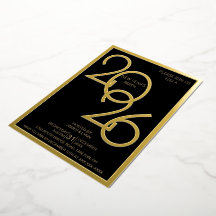 Invitation en papier d'aluminium pour une soirée d