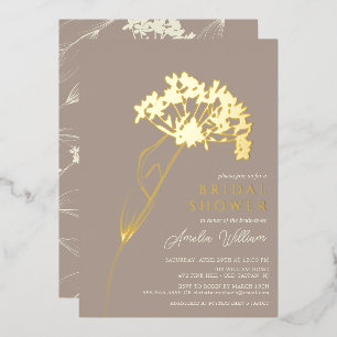 Aluminium Invitation en papier métallisé pour une douche de