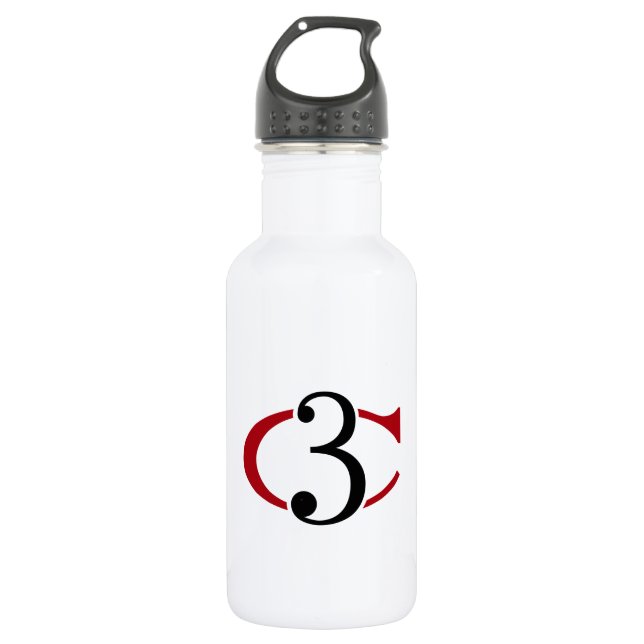 Aluminium mit Logo C3 Edelstahlflasche (Vorderseite)