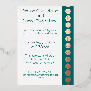 Aluminium Tabletop Chic en feuille de thé vert Invitation