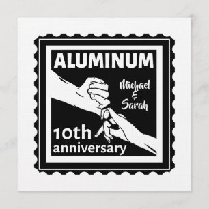 ALUMINIUM traditionelles Geschenk zum 10. Hochzeit Einladung
