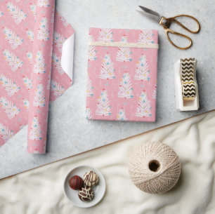 Aluminium Weihnachtsbaumen Rosa Weihnachten Geschenkpapier