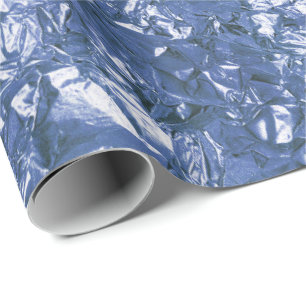 Aluminiumfolie-blaues Marine-metallisches Geschenkpapier