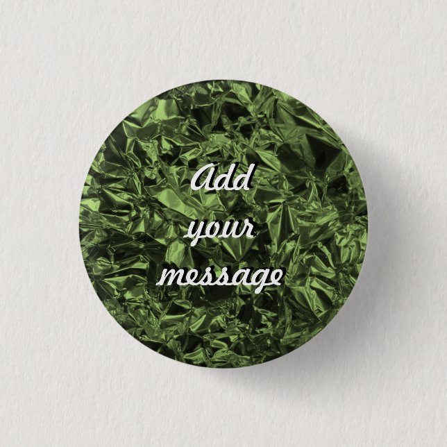 Aluminiumfoliendesign in Moss Green Button (Vorderseite)