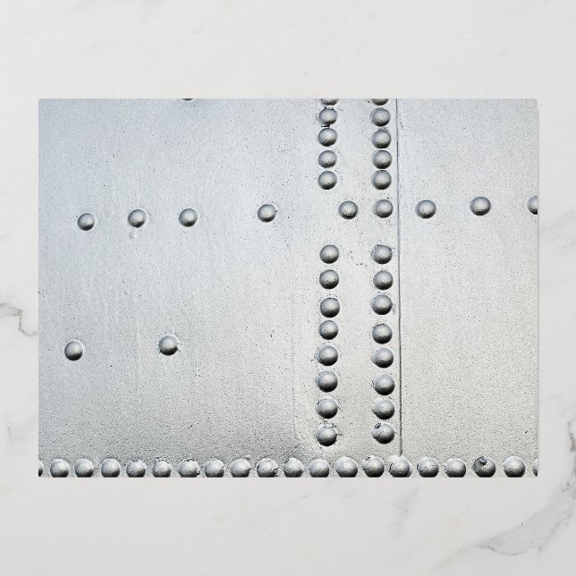 Aluminiumhaut Abstrakt Folien Feiertagspostkarte (Vorderseite)