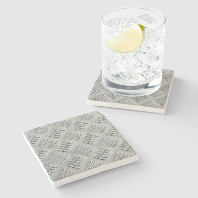 Aluminiumplatte Diamantmuster Steinuntersetzer (Seitenansicht)