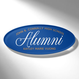 Alumni Blue Gold High School Custom Namenschild