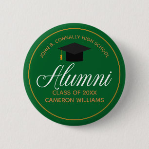 Alumni Green Gold High School Individuelle Name Ta Button