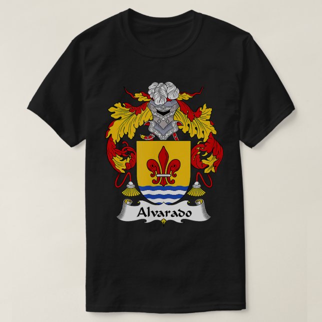 Alvarado Coat of Arms Familienwappen T-Shirt (Design vorne)