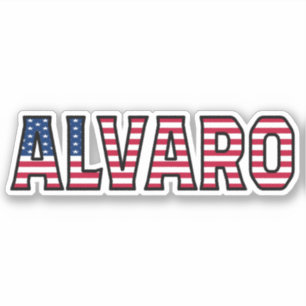 Alvaro Prénom USA Sticker Stickerset