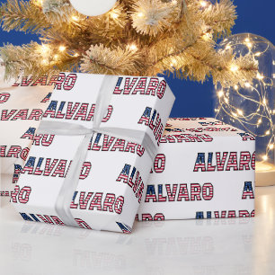 Alvaro Vorname Name USA US Geschenkpapier Papier