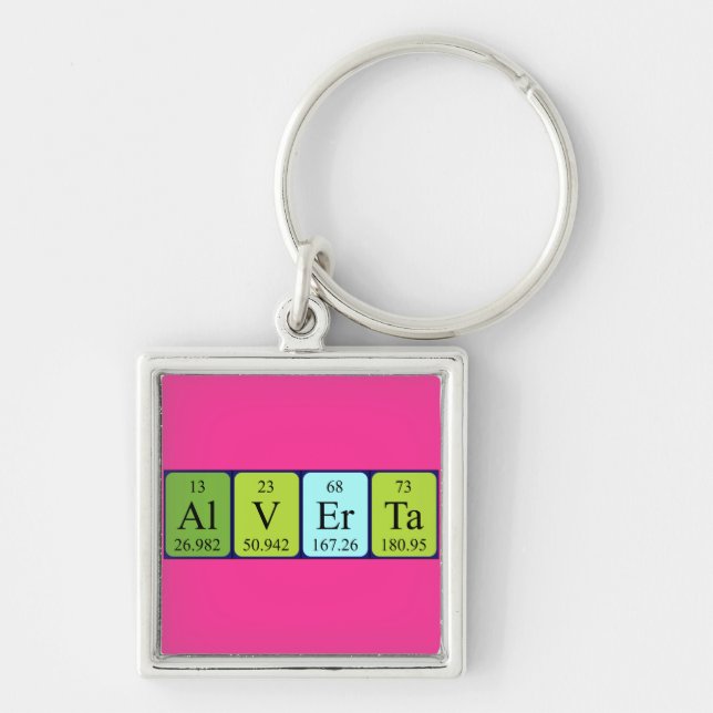 Alverta Periodentafel Schlüsselanhänger (Vorne)