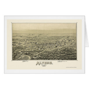 Alvord, TX panoramische Karte - 1890