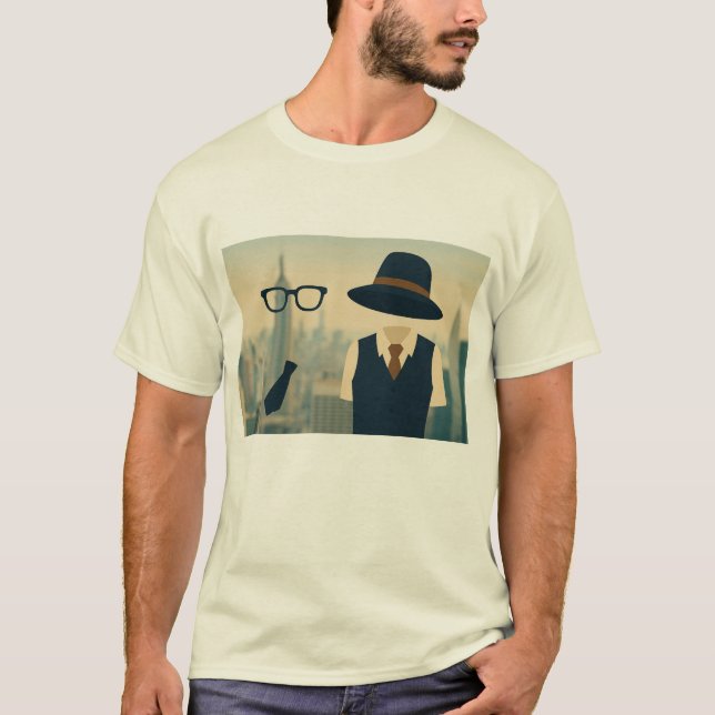 Alvy & Annie - Minimalistische NYC Skyline-Silhoue T-Shirt (Vorderseite)