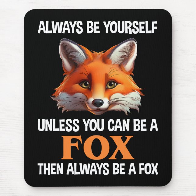 Always Be Yourself Unless You Can Be A Fox Mousepad (Vorne)
