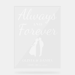 Always & Forever Personalized Wedding Welcome Acrylschild