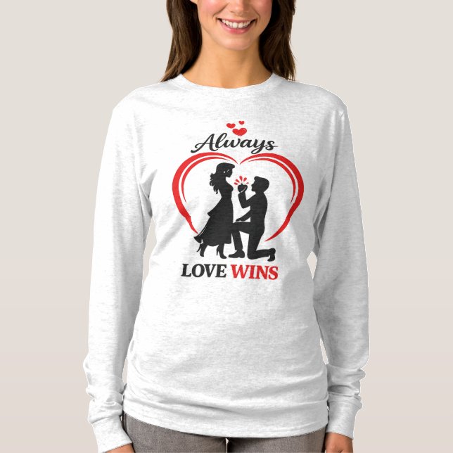 Always Love Wins Classic Unisex Long Sleeve Tee (Vorderseite)