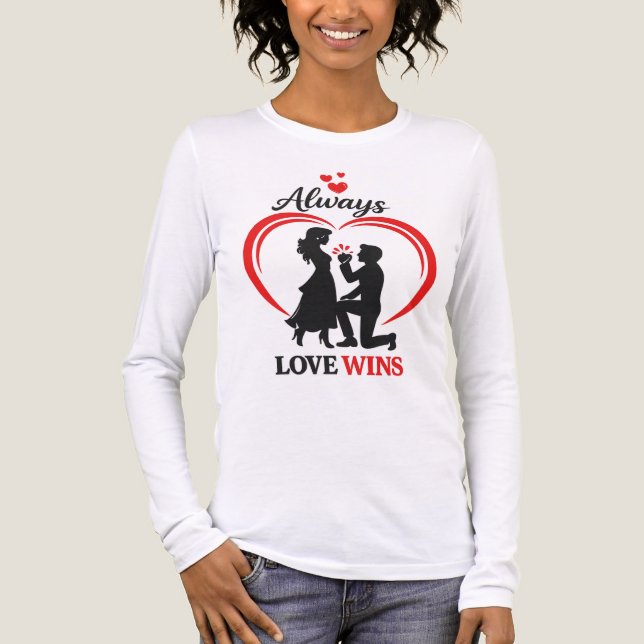 Always Love Wins Soft Tri-Blend Long Sleeve Tee (Vorderseite)