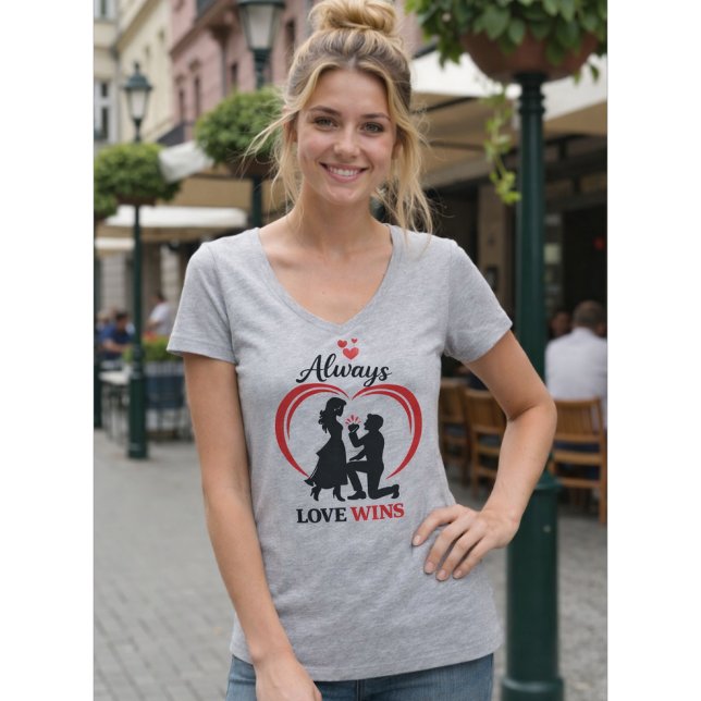 Always Love Wins Women V Neck Tee (Von Creator hochgeladen)