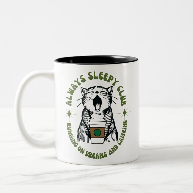 Always Sleepy Club MUG Zweifarbige Tasse (Links)