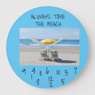 **ALWAYS TIME FOR THE BEACH** CLOCK GROßE WANDUHR
