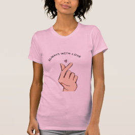Always With Love Finger Heart Cute Aesthetic T-Shi T-Shirt