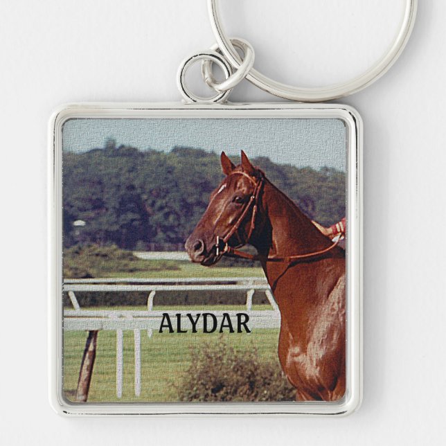 Alydar Belmont Stakes Posten-Parade 1978 Schlüsselanhänger (Vorne)