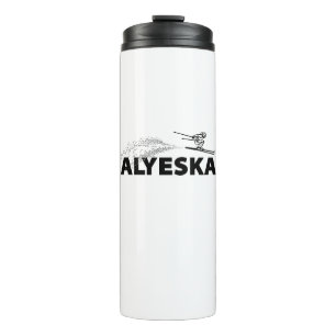 Alyeska Alaska Skispringer Thermosbecher