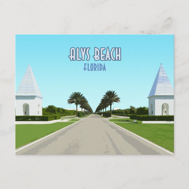 Alys Beach Florida Golfküste Vintag Postkarte (Vorderseite)
