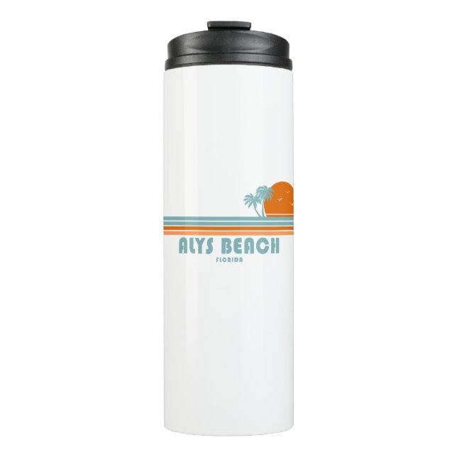 Alys Beach Fort Walton Sun Palm Trees Thermosbecher (Vorderseite)