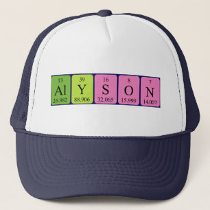 Alyson Periodson-Tabellenname Truckerkappe