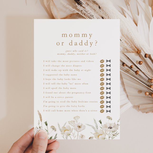 ALYSSA rät, wer Mommy Daddy Baby Showspielkarte ha Einladung (ALYSSA Guess Who Mommy Daddy Baby Shower Game Card)