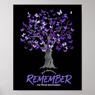 Alzheimer Awareness-T-Shirt Lila Poster