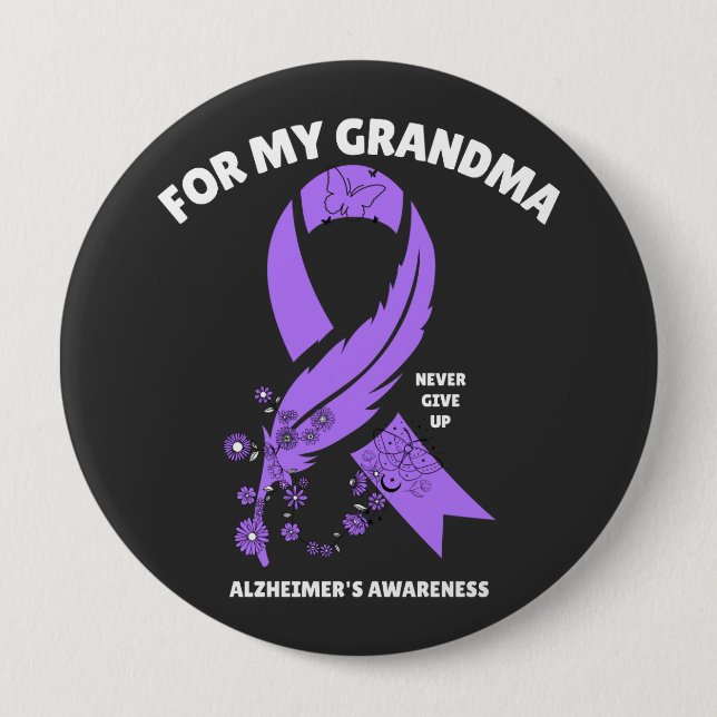 Alzheimer-Bewusstsein - für mein Oma Button (Vorderseite)