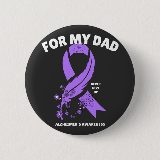 Alzheimer-Bewusstsein - Für meinen Vater Button (Vorderseite)
