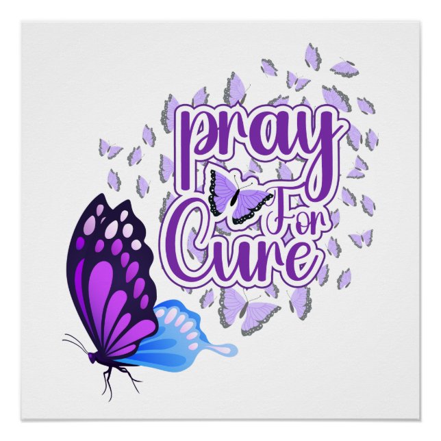 Alzheimer-Bewusstsein lila Poster (Vorderseite)