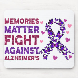 ALZHEIMER-BEWUSSTSEIN UND UNTERSTÜTZUNGSSPRUCH MOUSEPAD